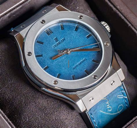 Hublot Classic Fusion 45 Berluti Blue Scritto Limited Edition Blue 